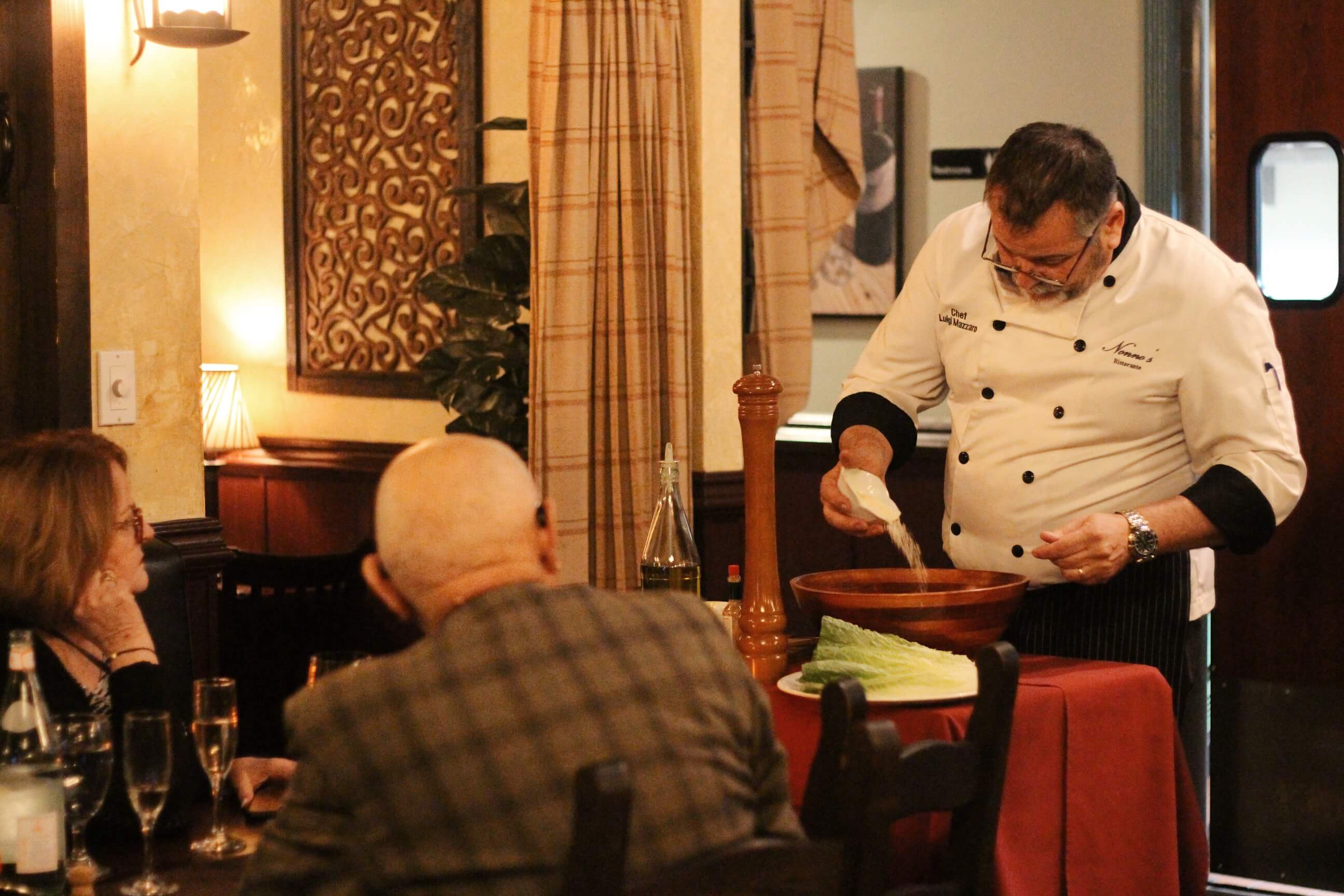 Chef Luigi tableside at Nonno's Ristorante
